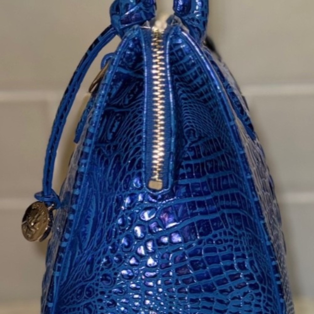 Brahmin Blue Cobalt Potion Caroline Satchel STUNNER Brand New! ALL TAIL Rare - Picture 8 of 16
